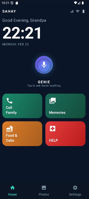 SAHAY Care App interface